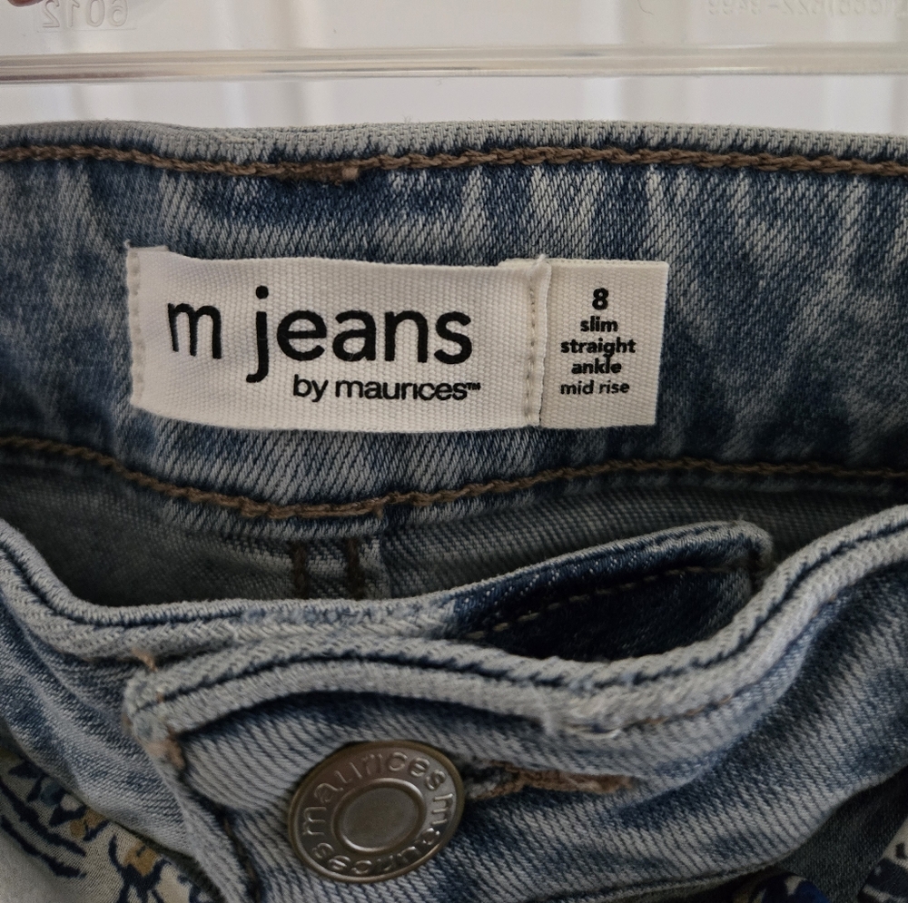 M jeans by Maurices slim straight ankle mid rise jeans - Picture 6 of 8